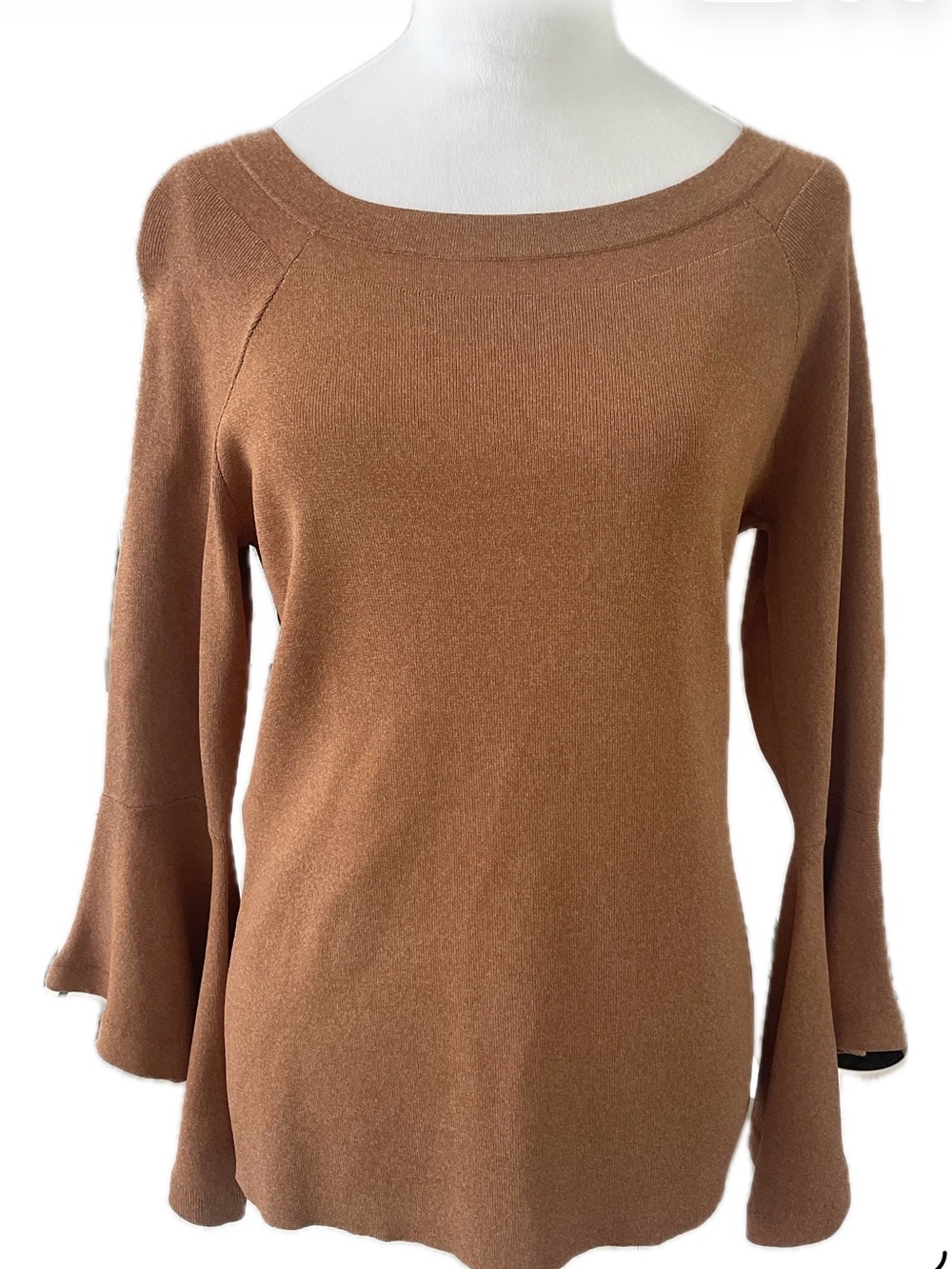 ***INC International Concepts ***Camel with metallic  Bell-Sleeve Sweater.